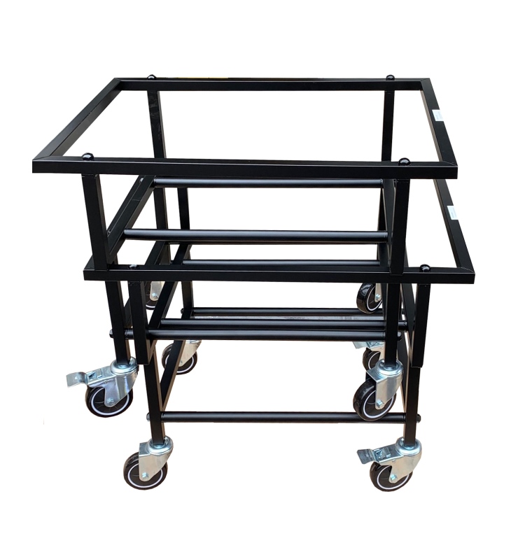 "נטו"- עגלה מחוזקת ונערמת ל מיכל 130 ליטר B-M  SUPER DUTY  ברזל שחור פטנט B-M BOLT PATENT 261865 - נ