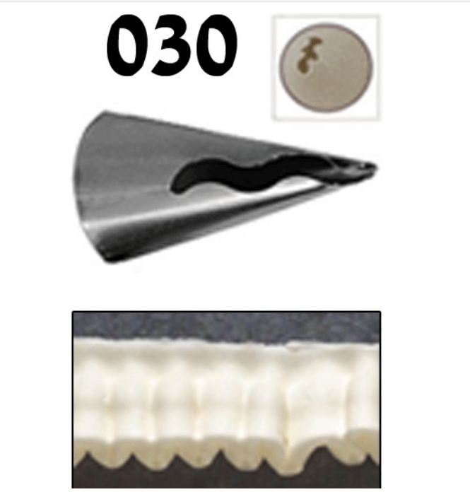 צנטר קטן לזילוף מלמלה/ נירוסטה חריץ צד גלי