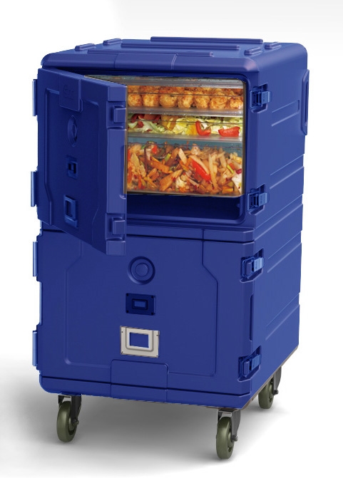 טרמופורט כפול+גלגלים ומד טמפרטורה  כחול ל 10 תבניות 2/1/65 SCC ( לשלוח מורכב )