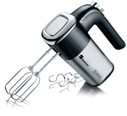 מיקסר יד/מקציף+מערבלי לישה מקציפים נירוסטה  SELMOR SL400W "נטו"