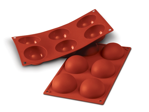 תבנית סיליקון חצי כדור 6 שקעים קוטר 70 מ"מ SILIKOMART