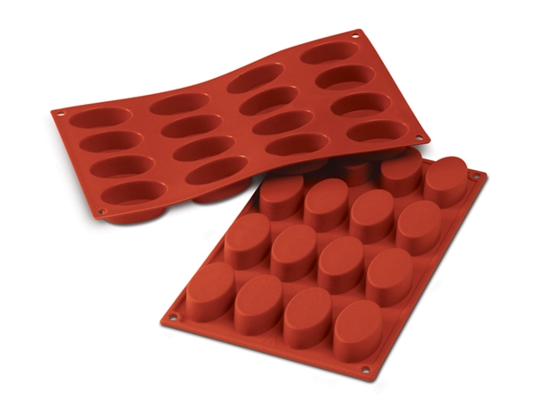 תבנית סיליקון אובל 16 שקעים SILIKOMART