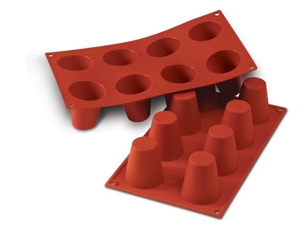 תבנית סיליקון צילנדר 8 שקעים SILIKOMART