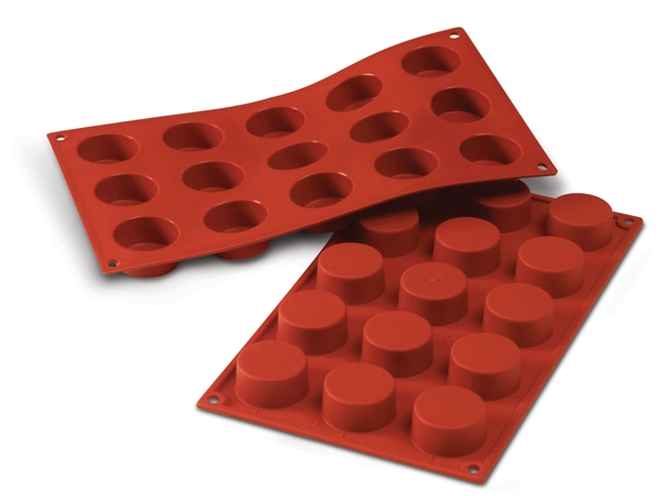 תבנית סיליקון צילינדר פטיפור מיני קאפ קייק 15 שקעים SILIKOMART(תואם FR024)