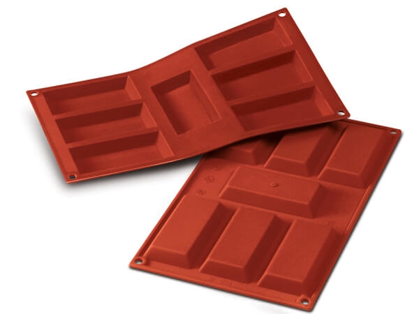 תבנית סיליקון מלבן 7 שקעים SILIKOMART