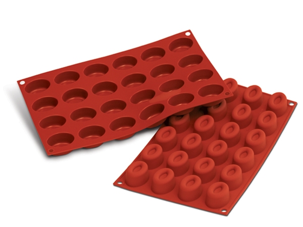 תבנית סיליקון אובל בליטות 24 שקעים SILIKOMART