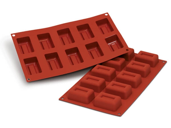 תבנית סיליקון מלבנים בליטות 10 שקעים SILIKOMART