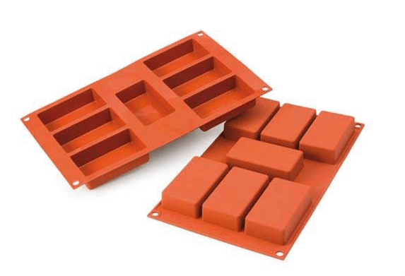 תבנית סיליקון 7 שקעים מלבניים עמוק SILIKOMART