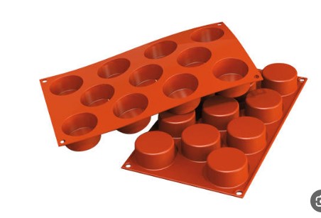 תבנית סיליקון צילינדר 11 שקעים קוטר 5 SILIKOMART