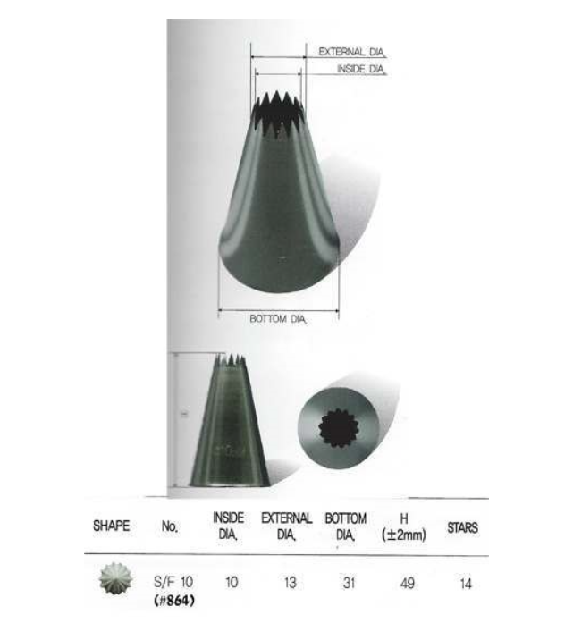 צנטר כוכב צרפתי  9 מ"מ משונן נירוסטה