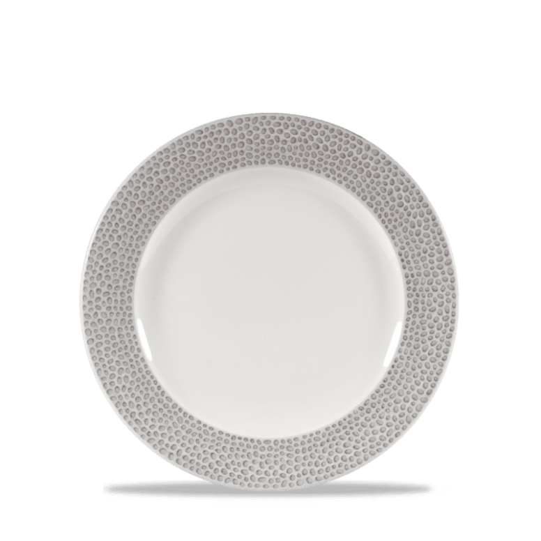 צלחת 24 ס"מ שוליים(9) אפור צדף 1/12 CHURCHILL Isla Spinwash Shale Grey