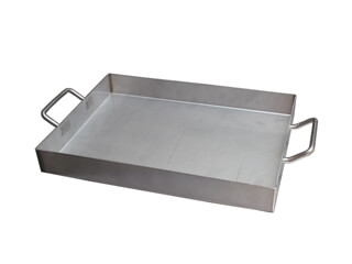 רוסטר נירוסטה ישר תבנית 2 מ"מ דופן ישרה מרותך ומלוטש 5*30*40 עם ידיות  (st-304-2.00 mm+pvc )