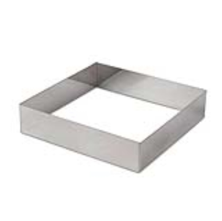 טבעת אפייה/ רינג/ מסגרת מרובעת 18/18 גובה 3 ס"מ נירוסטה