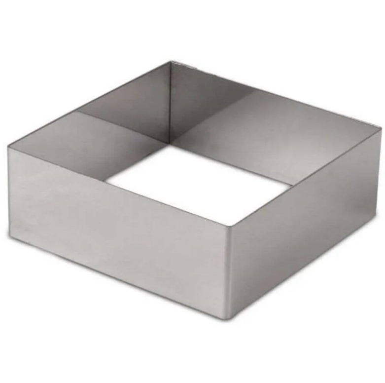 טבעת אפייה/ רינג/ מסגרת מרובעת 25/25 גובה 6 ס"מ נירוסטה