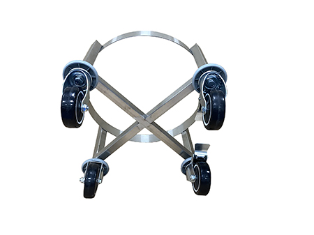 עגלה נירוסטה לפח אשפה 60 / 76 / 80 ליטר קוטר 43 ס"מ (לפח 7208192)