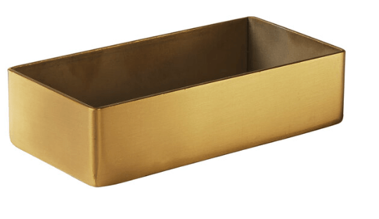 כלי לשקיות סוכר מלבני 10/5 ס"מ אלומיניום זהב