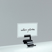 מעמד קליפס תווית נמוך שחור EFAY 1/20(מחיר יח' נמכר בשקית 10 יח')